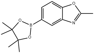 2-Methyl-5-(4,4,5,5-tetramethyl-1,3,2-dioxaborolan-2-yl)benzo[d]oxazole Struktur
