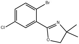 2-(2-bromo-5-chlorophenyl)-4,4-dimethyl-4,5-dihydrooxazole Structure
