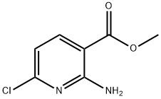 2-アミノ-6-クロロニコチン酸メチル 化学構造式