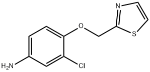 3-氯-4-(2-噻唑基甲氧基)苯胺 结构式