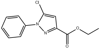 5-Chloro-1-phenyl-1H-pyrazole-3-carboxylic acid ethyl ester 化学構造式