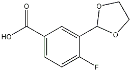 3-(1,3-二氧杂烷-2-基)-4-氟苯甲酸, 852180-94-0, 结构式