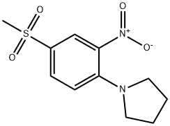 1-[4-(Methylsulfonyl)-2-nitrophenyl]pyrrolidine 化学構造式