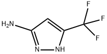 5-(トリフルオロメチル)-1H-ピラゾール-3-アミン 化学構造式