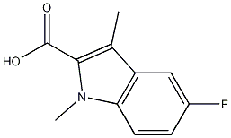 5-fluoro-1,3-dimethyl-1H-indole-2-carboxylic acid Struktur