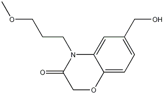 6-羟甲基-4-(3-甲氧基丙基)-4H-苯并[1,4]恶嗪-3-酮, 857272-03-8, 结构式