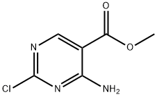 4-amino-2-chloro-pyrimidine-5-carboxylic acid methyl ester Struktur