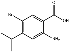 2-Amino-4-isopropyl-5-bromobenzoic acid 化学構造式