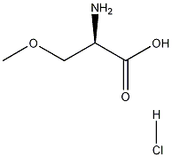 (R)-2-アミノ-3-メトキシプロパン酸塩酸塩 化学構造式