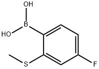 4-Fluoro-2-(methylthio)phenylboronic acid Structure
