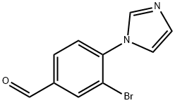 3-ブロモ-4-(1H-イミダゾール-1-イル)ベンズアルデヒド 化学構造式