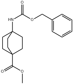 4-CBZ-氨基-二环【2,2,2】辛烷-1羧酸甲酯,862501-91-5,结构式