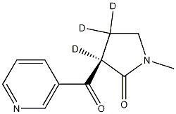 (R,S)-1-メチル-3-ニコチノイルピロリドン-D3 化学構造式