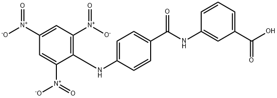 3-({4-[(2,4,6-trinitrophenyl) amino] benzoyl}amino) benzoic acid Structure