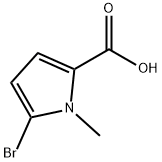 5-Bromo-1-methyl-1H-pyrrole-2-carboxylicacid 化学構造式