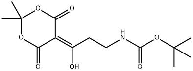 tert-butyl 3-(2,2-dimethyl-4,6-dioxo-1,3-dioxan-5-yl)-3-oxopropylcarbamate Struktur