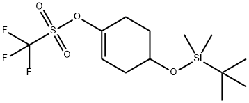 4-(tert-butyldimethylsilyloxy)cyclohex-1-enyl trifluoromethanesulfonate Structure