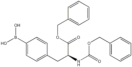 (S)-4-(3-(Benzyloxy)-2-(benzyloxycarbonylamino)-3-oxopropyl)phenylboronic acid Struktur