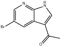 1-(5-ブロモ-1H-ピロロ[2,3-B]ピリジン-3-イル)エタノン 化学構造式