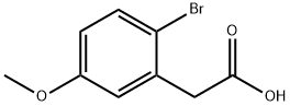 (2-ブロモ-5-メトキシフェニル)酢酸 化学構造式