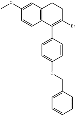 2-Bromo-3,4-dihydro-6-methoxy-1-[4-(phenylmethoxy)phenyl]naphthalene Structure