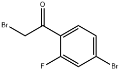 2-bromo-1-(4-bromo-2-fluorophenyl)ethanone Struktur