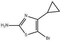 2-氨基-4-环丙基-5-溴噻唑, 869854-12-6, 结构式