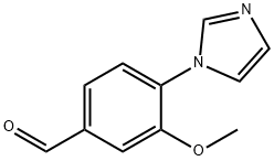 Benzaldehyde, 4-(1H-imidazol-1-yl)-3-methoxy- Struktur