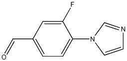 Benzaldehyde, 3-fluoro-4-(1H-imidazol-1-yl)- Structure