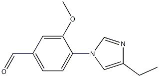 Benzaldehyde, 4-(4-ethyl-1H-imidazol-1-yl)-3-methoxy- Structure