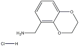 (2,3-ジヒドロベンゾ[B][1,4]ジオキシン-5-イル)メタンアミン塩酸塩 化学構造式