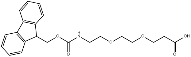9-[(9H-フルオレン-9-イルメトキシ)カルボニルアミノ]-4,7-ジオキサノナン酸 化学構造式