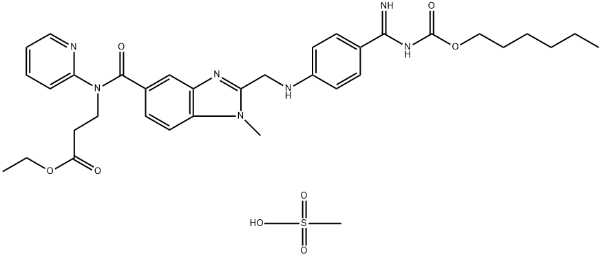 甲磺酸达比加群酯,872728-81-9,结构式