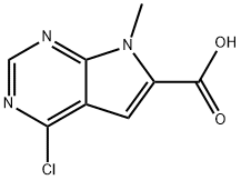 4-氯-7-甲基-7H-吡咯并[2,3-D]嘧啶-6-羧酸, 875515-78-9, 结构式