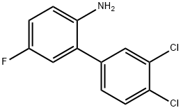 3',4'-ジクロロ-5-フルオロ-[1,1'-ビフェニル]-2-アミン 化学構造式