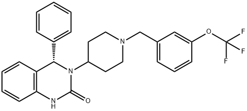 (4S)-3,4-Dihydro-4-phenyl-3-[1-[[3-(trifluoromethoxy)phenyl]methyl]-4-piperidinyl]-2(1H)-quinazolinone Struktur