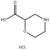モルホリン-2-カルボン酸塩酸塩 化学構造式