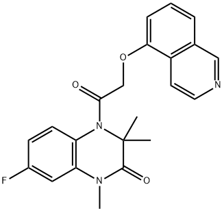 7-Fluoro-3,4-dihydro-4-[(5-isoquinolinyloxy)acetyl]-1,3,3-trimethyl-2(1H)-quinoxalinone Struktur