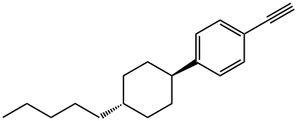 1-Ethynyl-4-(trans-4-pentylcyclohexyl)- Benzene Struktur