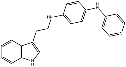 N-[2-(1H-吲哚-3-基)乙基]-N'-(4-吡啶基)-1,4-苯二胺 结构式