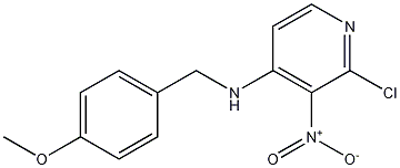 2-氯-N-(4-甲氧基苄基)-3-硝基吡啶-4-胺 结构式