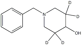 1-(苯基甲基)-4-哌啶-3,3,5,5-D4-醇, 88227-11-6, 结构式