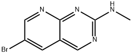 6-溴-N-甲基吡啶并[2,3-D]嘧啶-2-胺 结构式
