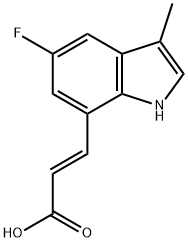 (2E)-3-(5-Fluoro-3-methyl-1H-indol-7-yl)-2-propenoic acid Structure