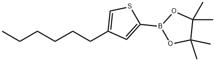 2-(4-Hexyl-2-thienyl)-4,4,5,5-tetramethyl-1,3,2-dioxaborolane Struktur