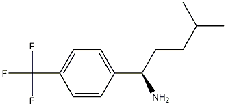 (R)-4-甲基-1-(4-(三氟甲基)苯基)戊烷-1-胺, 884603-39-8, 结构式