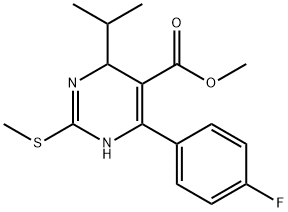 6-(4-フルオロフェニル)-4-イソプロピル-2-メチルチオ-1,4-ジヒドロピリミジン-5-カルボン酸メチル 化学構造式