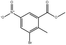 3-溴-5-硝基-2-甲基苯甲酸甲酯, 885519-05-1, 结构式