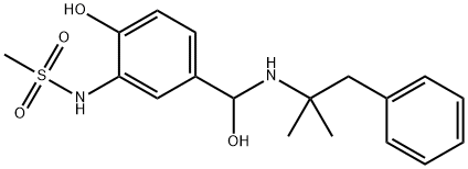 Methanesulfonamide, N-[5-[[(1,1-dimethyl-2-phenylethyl)amino]hydroxymethyl]-2-hydroxyphenyl]- Structure