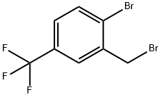 2-ブロモ-5-(トリフルオロメチル)ベンジルブロミド 化学構造式
